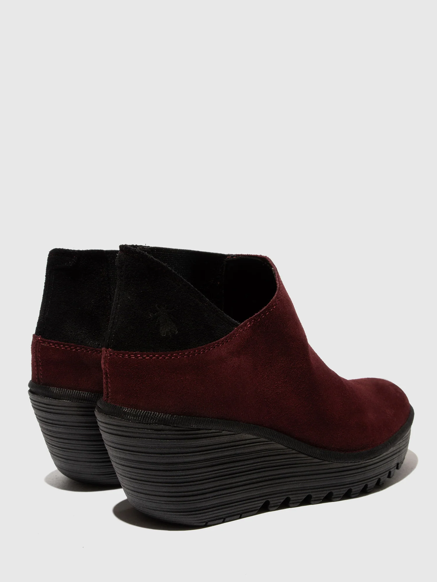 Zip Up Ankle Boots YEGO400FLY WINE/BLACK - Image 4