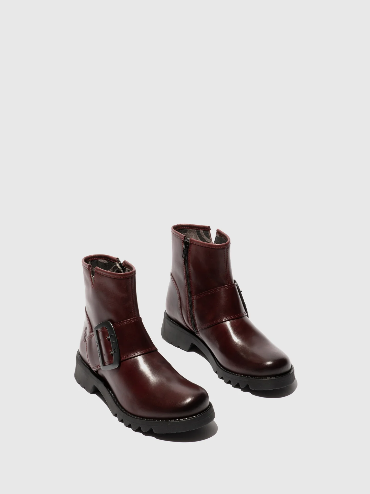 Buckle Ankle Boots RILY991FLY WINE - Image 2