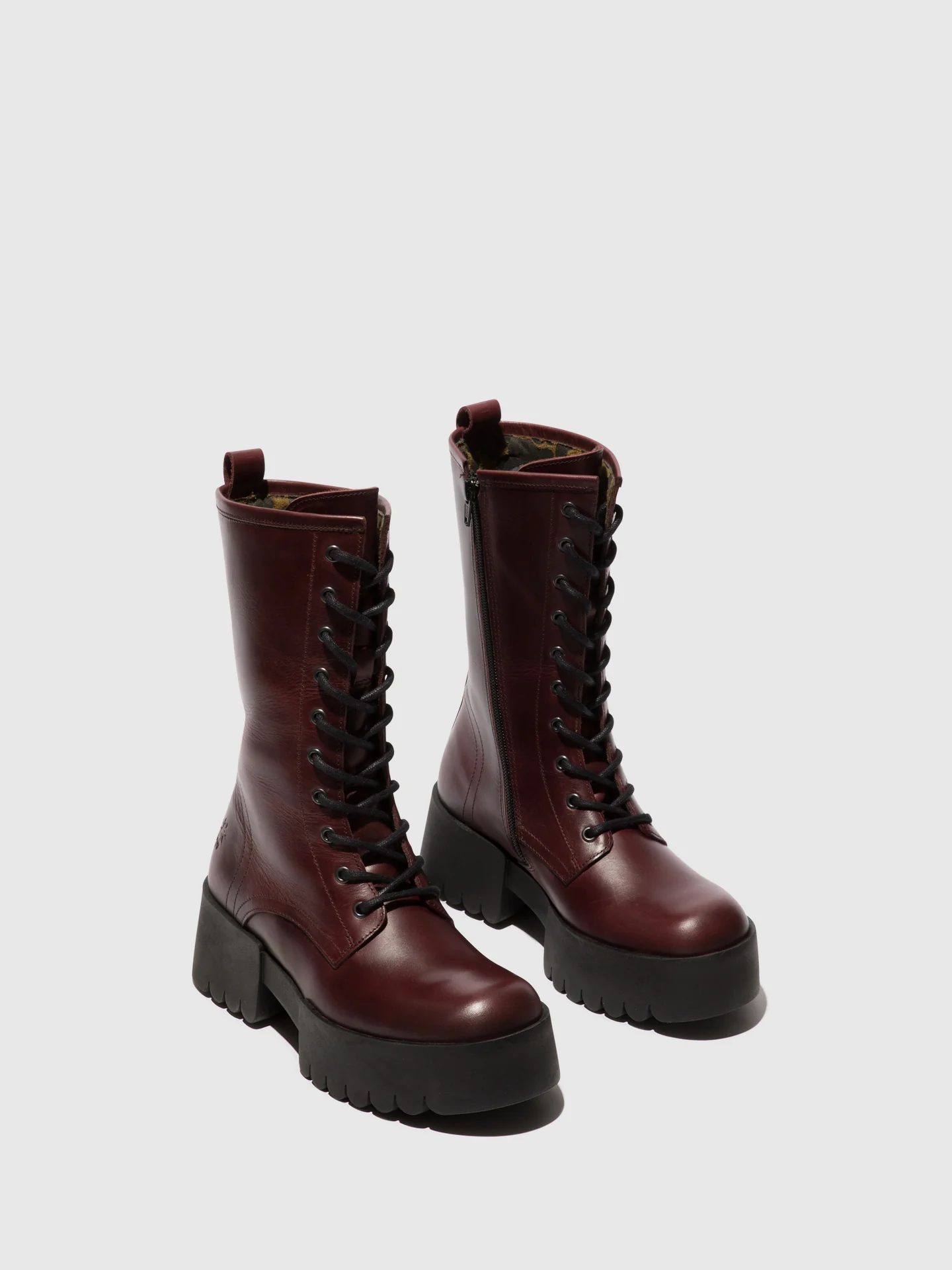 Lace-up Boots ELNA008FLY WINE - Image 2