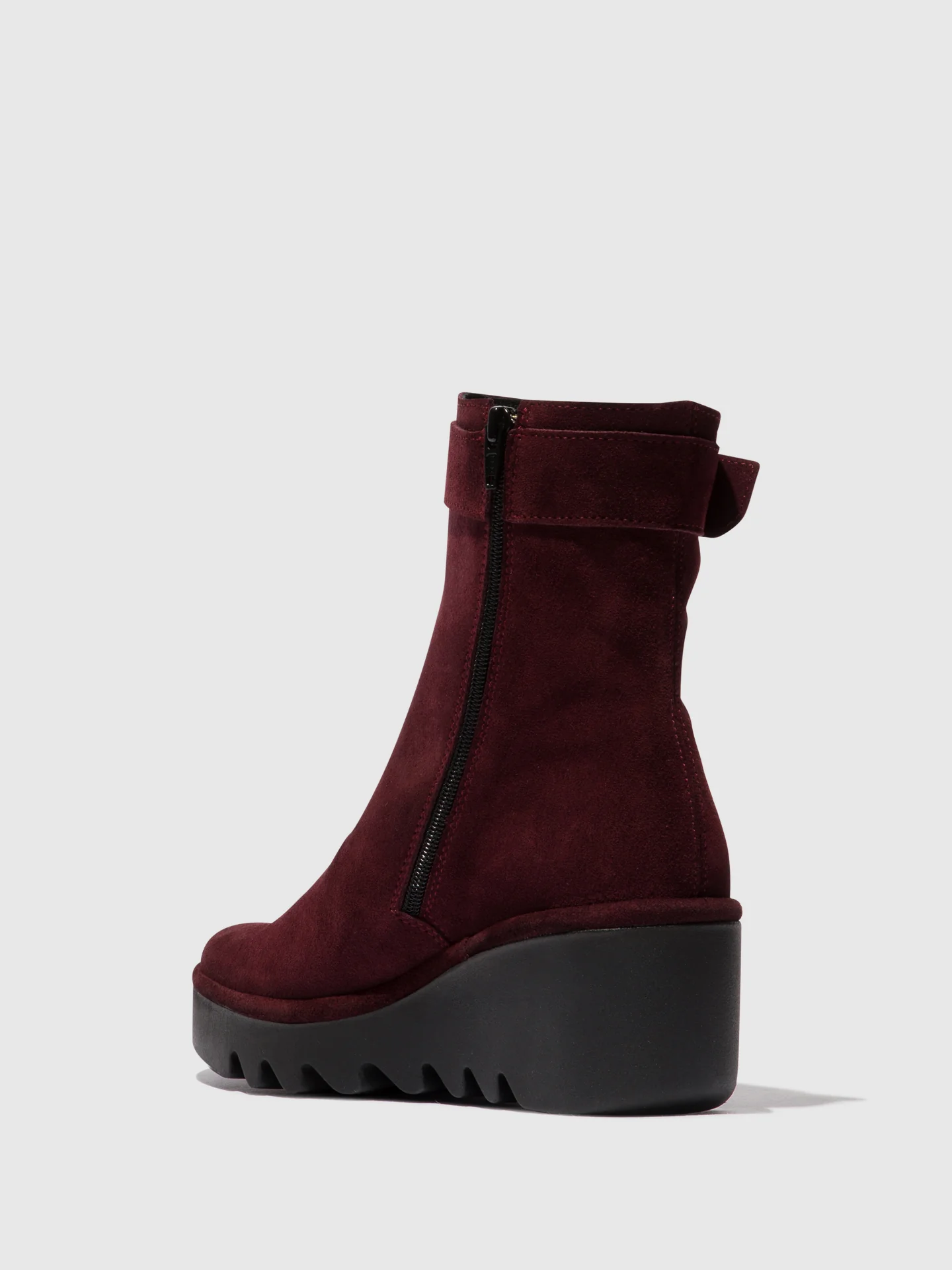 Zip Up Ankle Boots BEPP396FLY WINE - Image 3