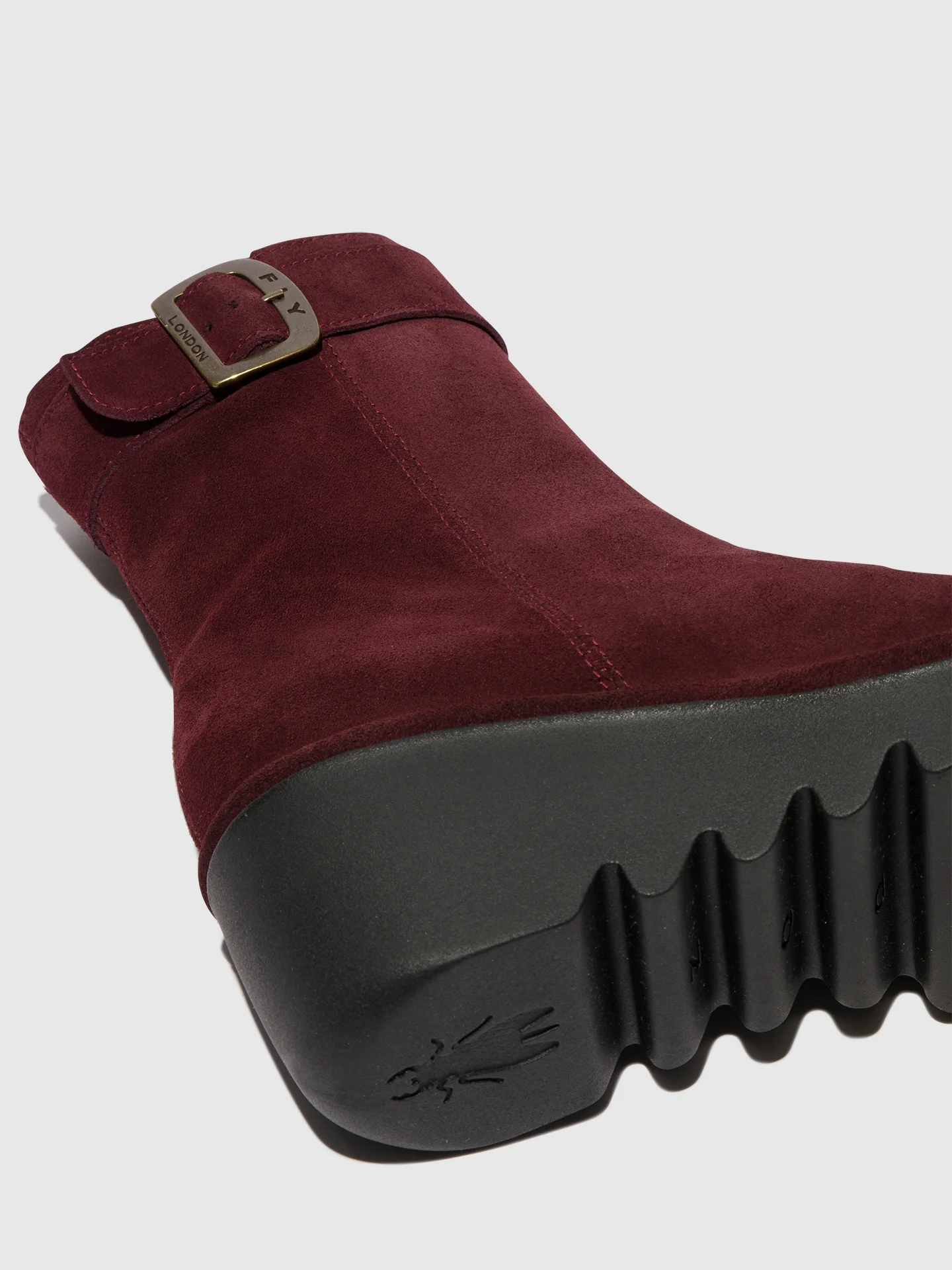 Zip Up Ankle Boots BEPP396FLY WINE - Image 4