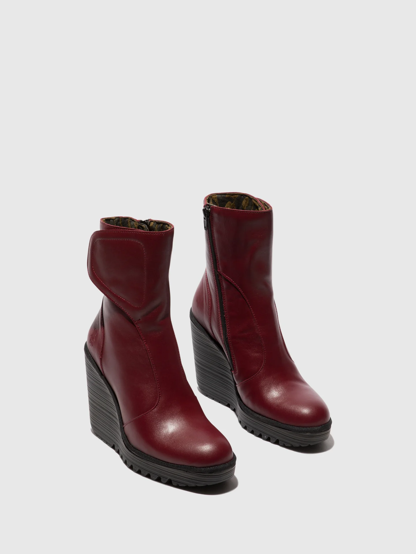 Zip Up Ankle Boots DALLY463FLY WINE - Image 2