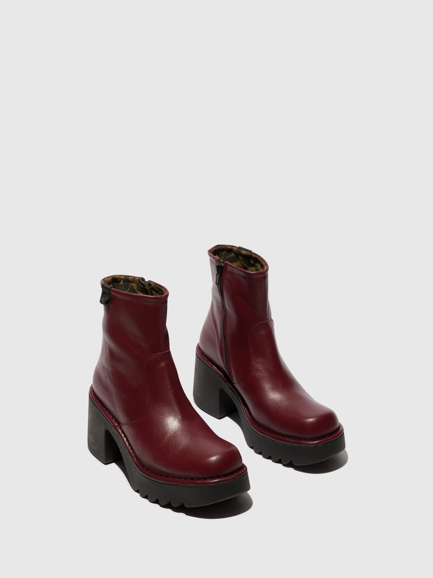 Zip Up Ankle Boots MOGE250FLY WINE - Image 2