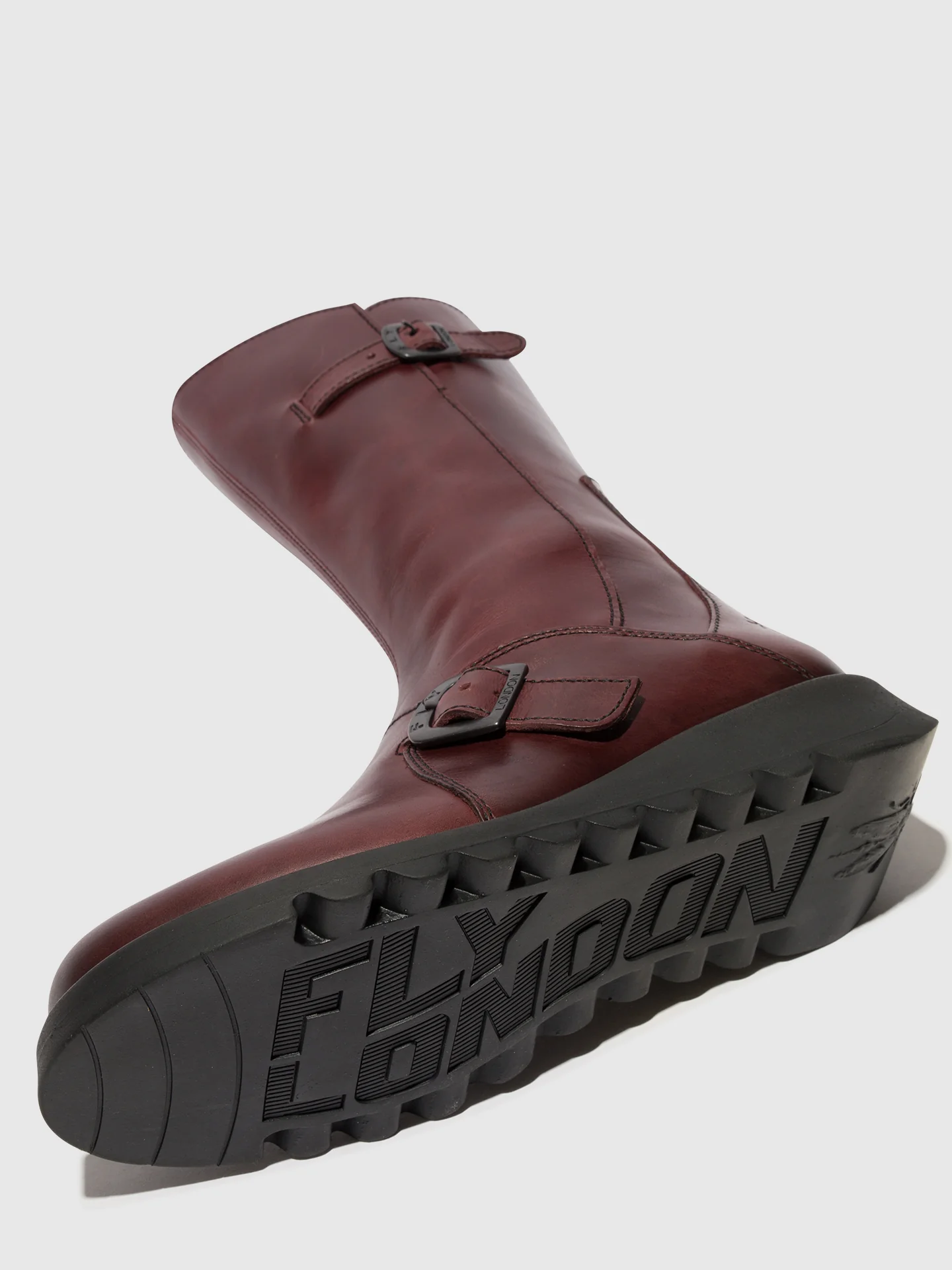Buckle Boots MES 2 WINE(BLACK SOLE) - Image 4