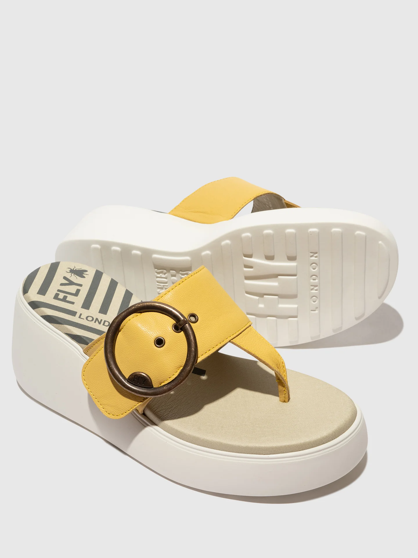 Buckle Mules DAFI938FLY YELLOW - Image 4