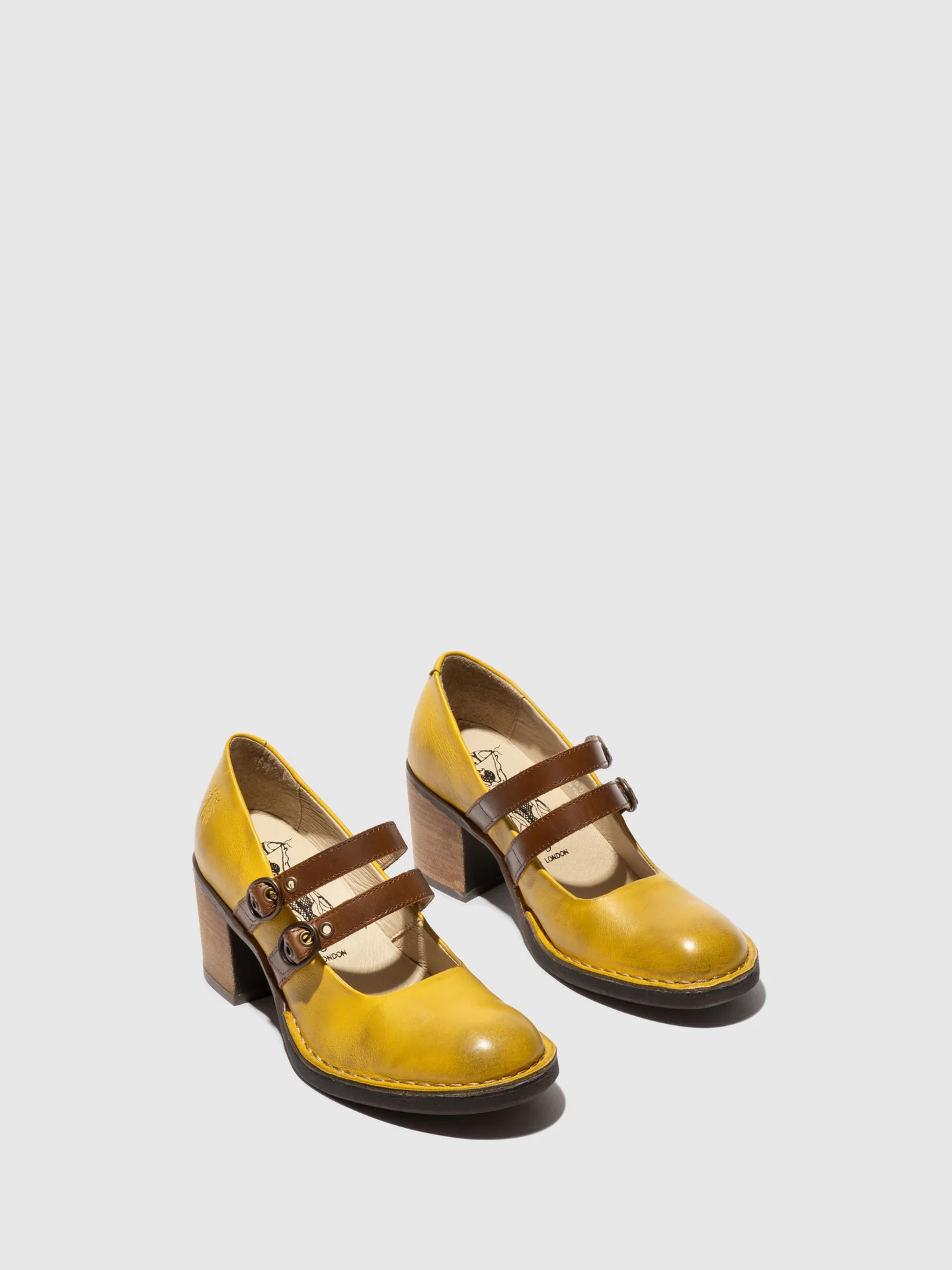 Double Buckle Shoes BALY106FLY YELLOW/CAMEL - Image 2