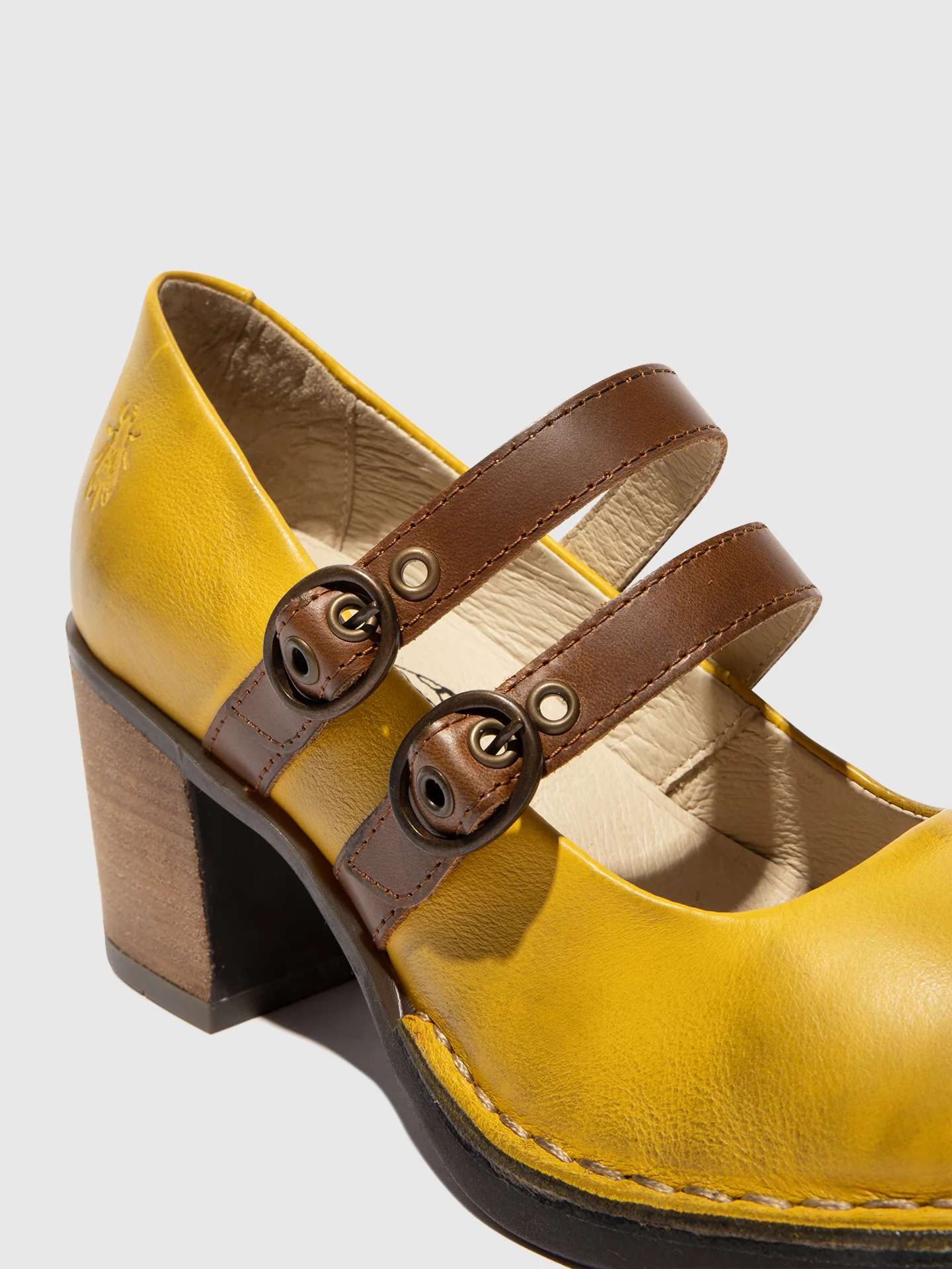Double Buckle Shoes BALY106FLY YELLOW/CAMEL - Image 4